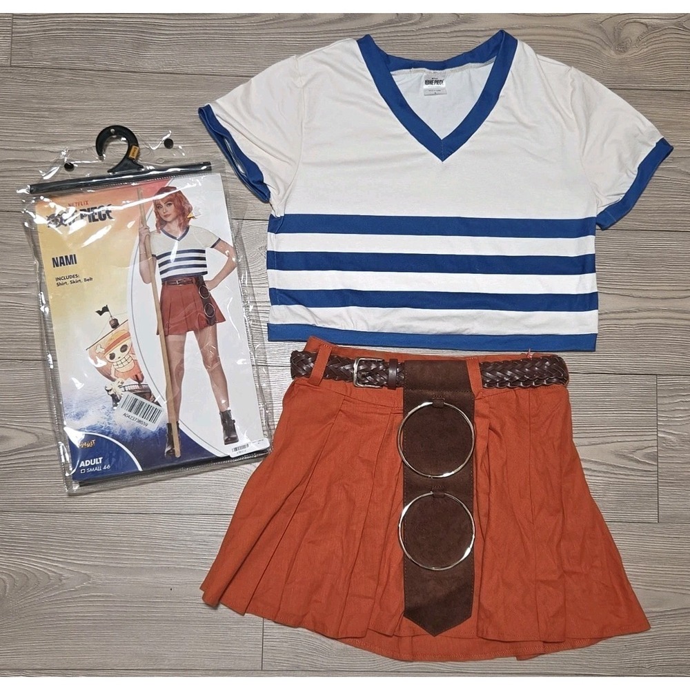 Spirit Halloween Nami One Piece Costume Womens Small 4-6 Anime Cosplay Official